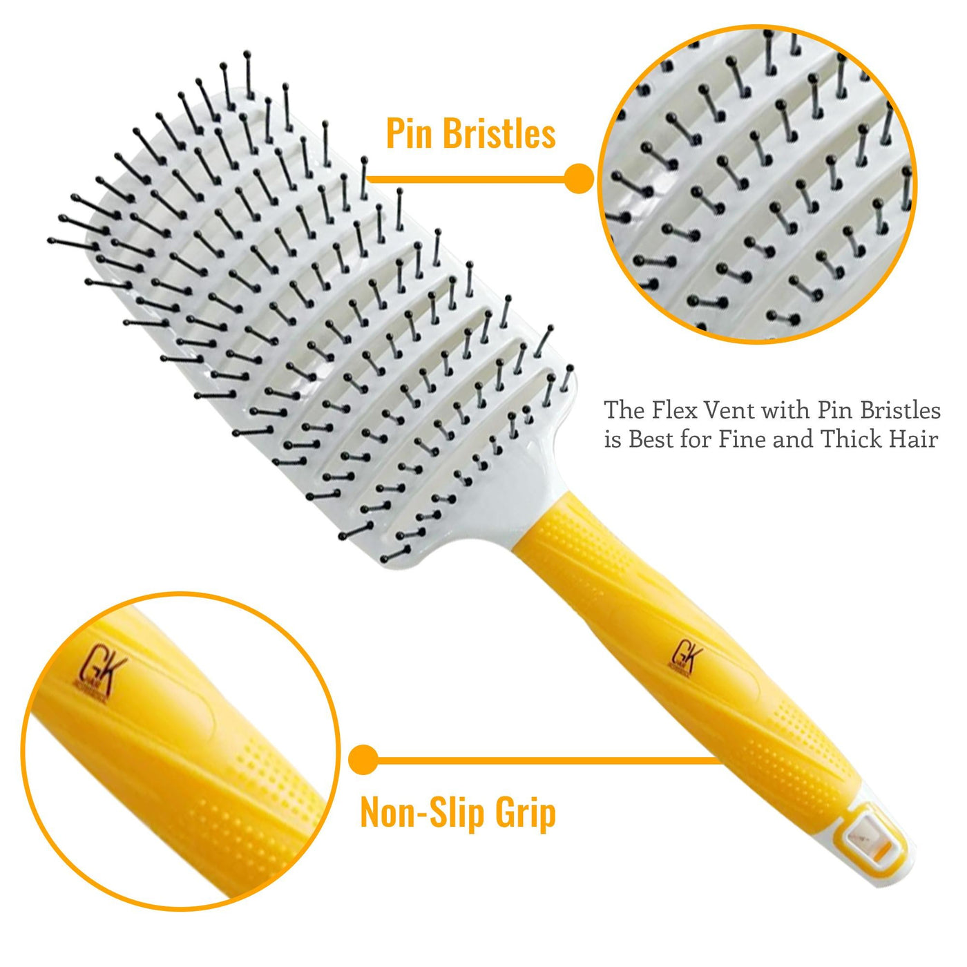 GK Hair Vent Brush 3 inch Pro